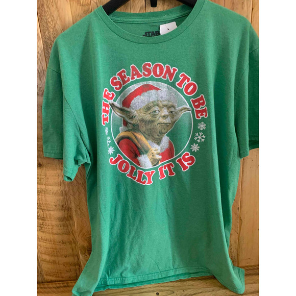 Yoda Star Wars Tis the Season XL T-shirt - Picture 1 of 2